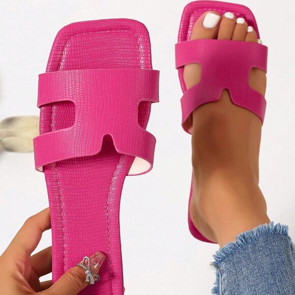 Hot Pink Women\'s H-Style sandals